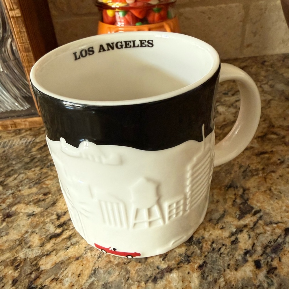 Starbucks Los Angeles Skyline 3D Red Sports Car Mug 2012